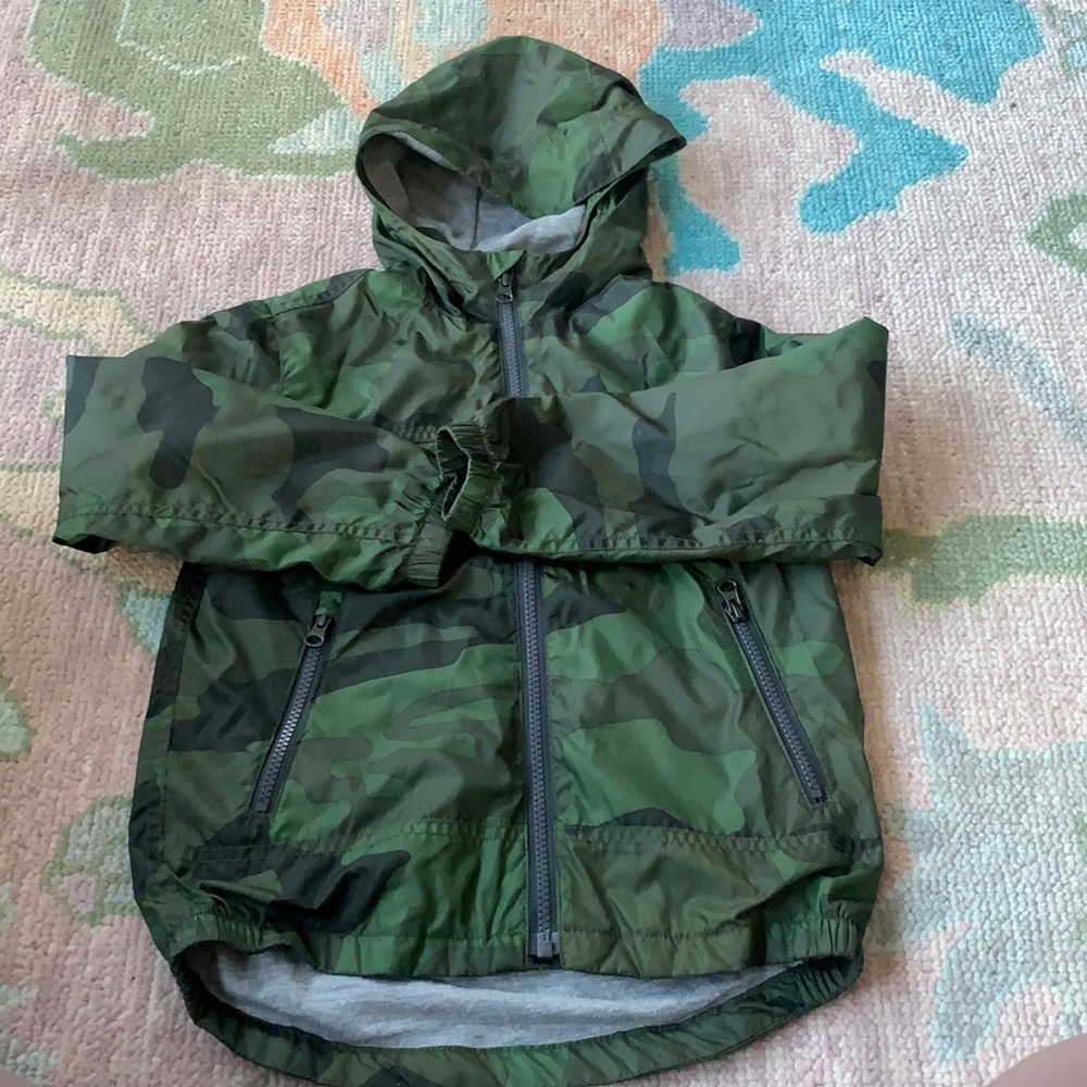 Gap camo jersey lined windbreaker jacket